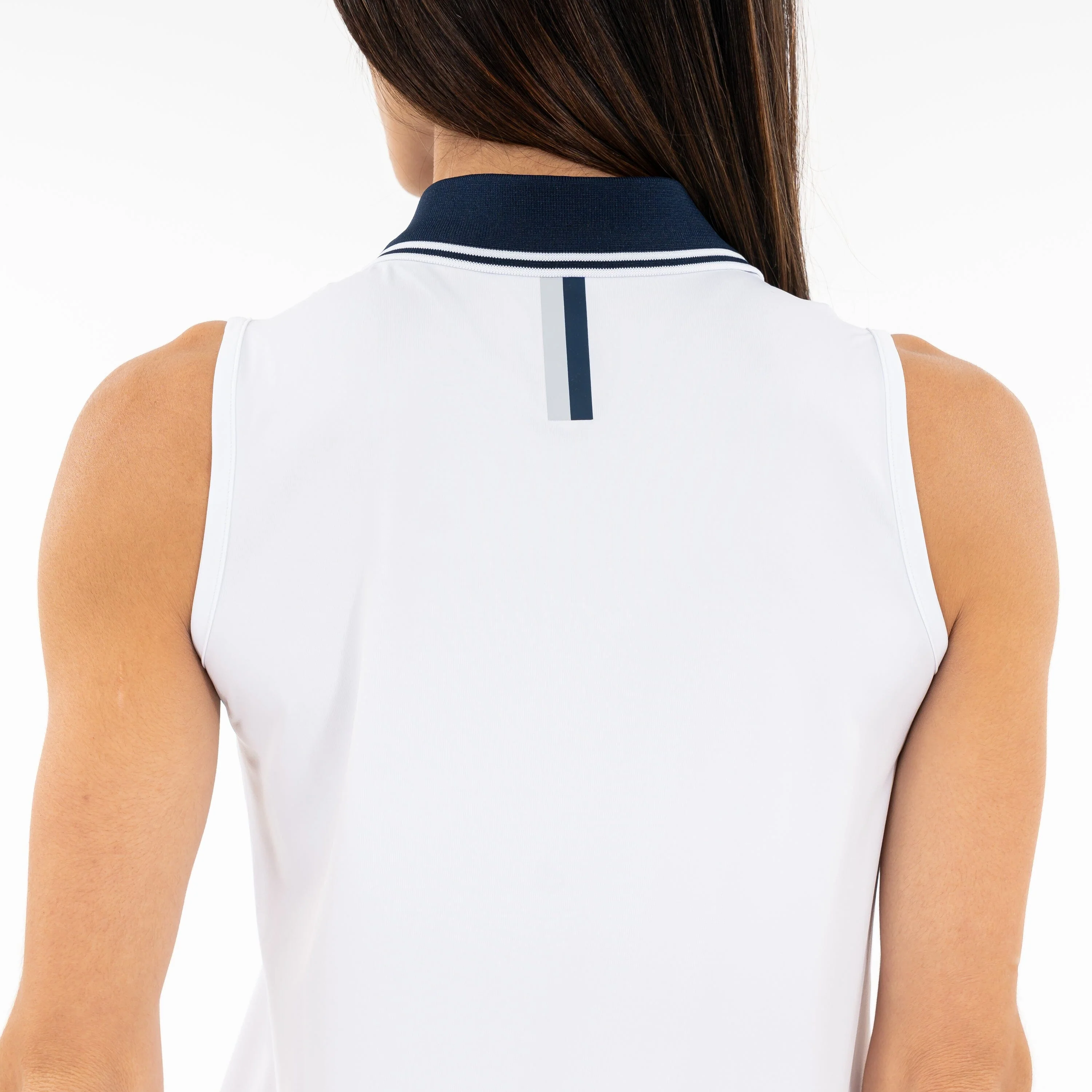Brooke Sleeveless Performance Polo | Solid - White - Image 3