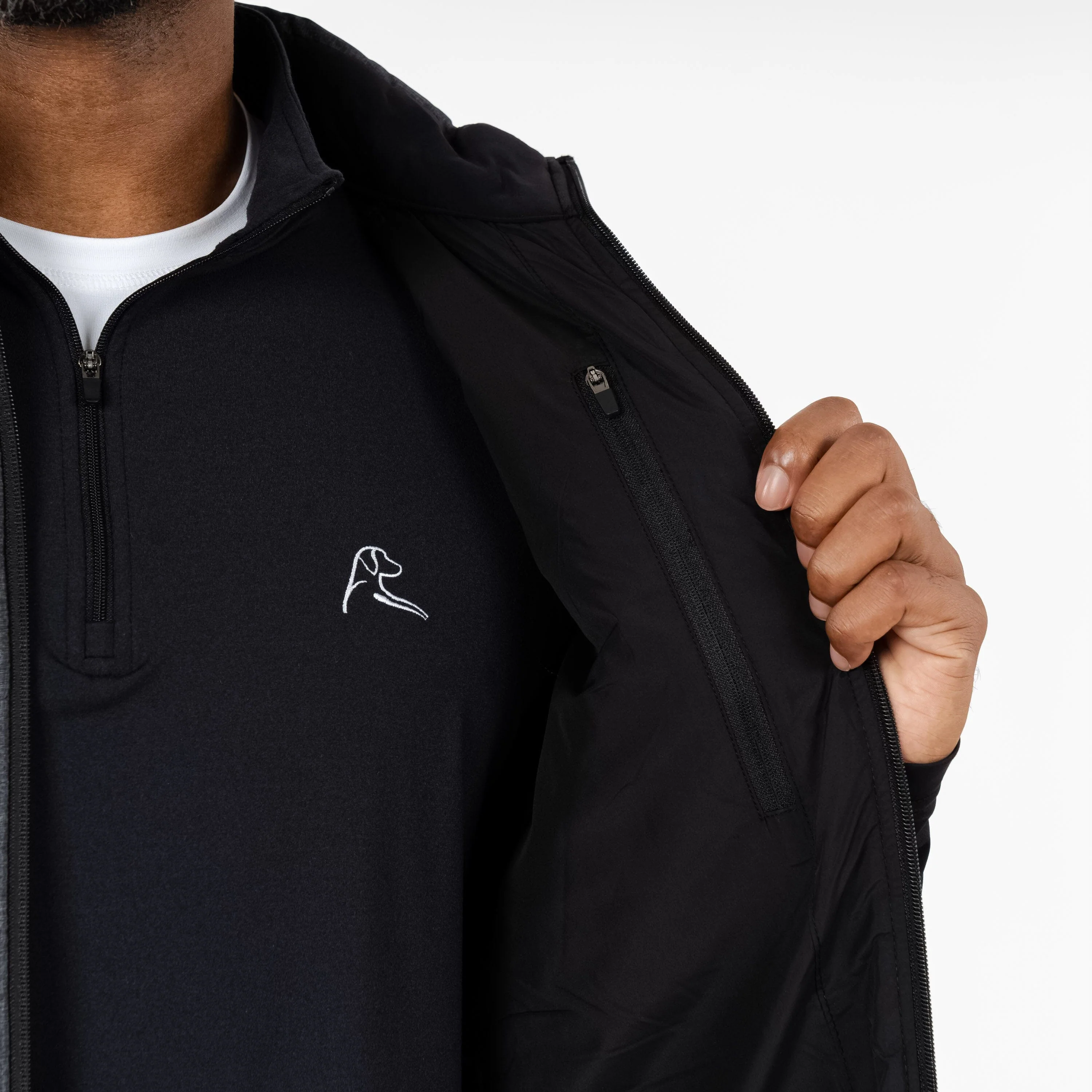 Fulton Hybrid Jacket | Heather - Black/White - Image 8