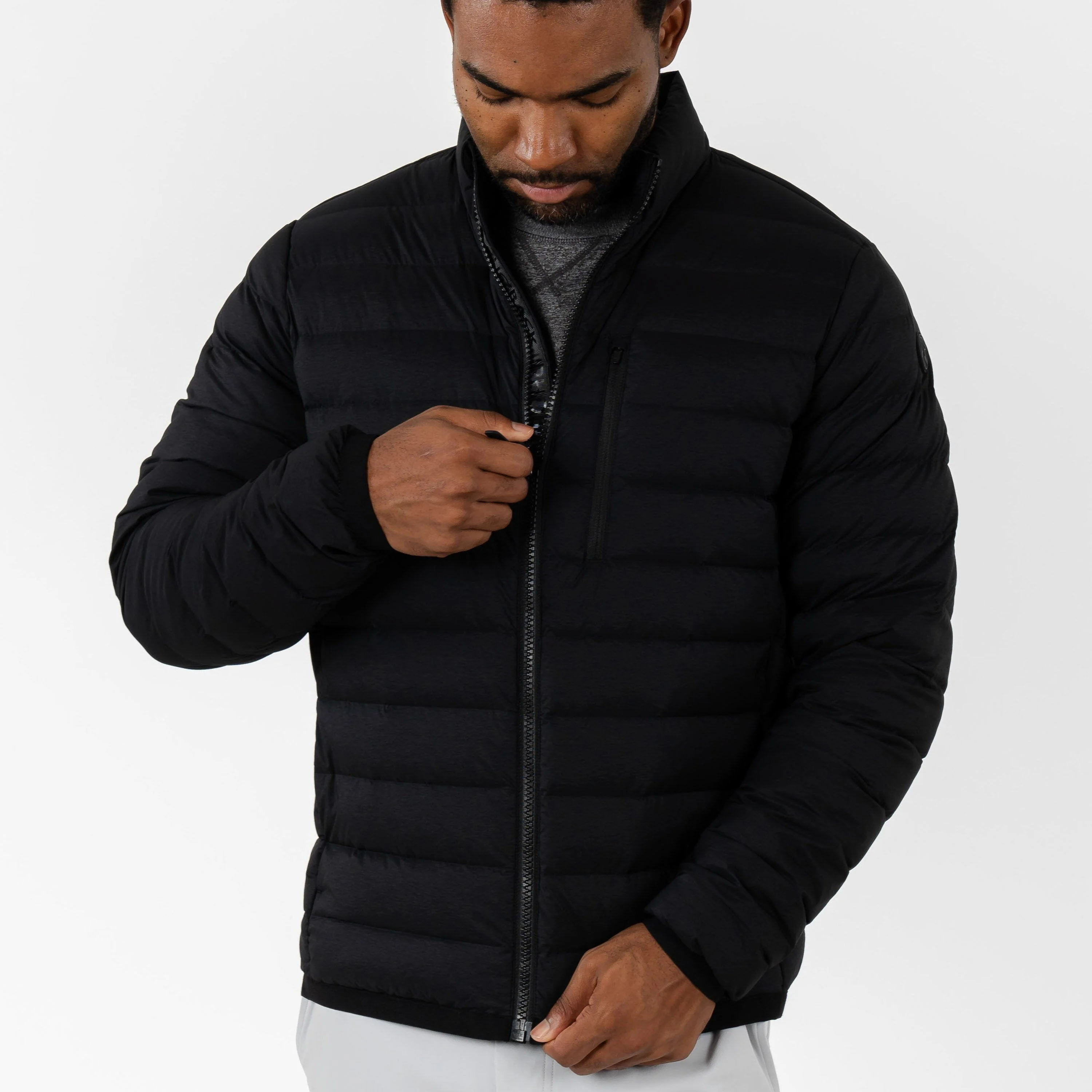 Glide Down Jacket | Solid - Midnight Black - Image 13