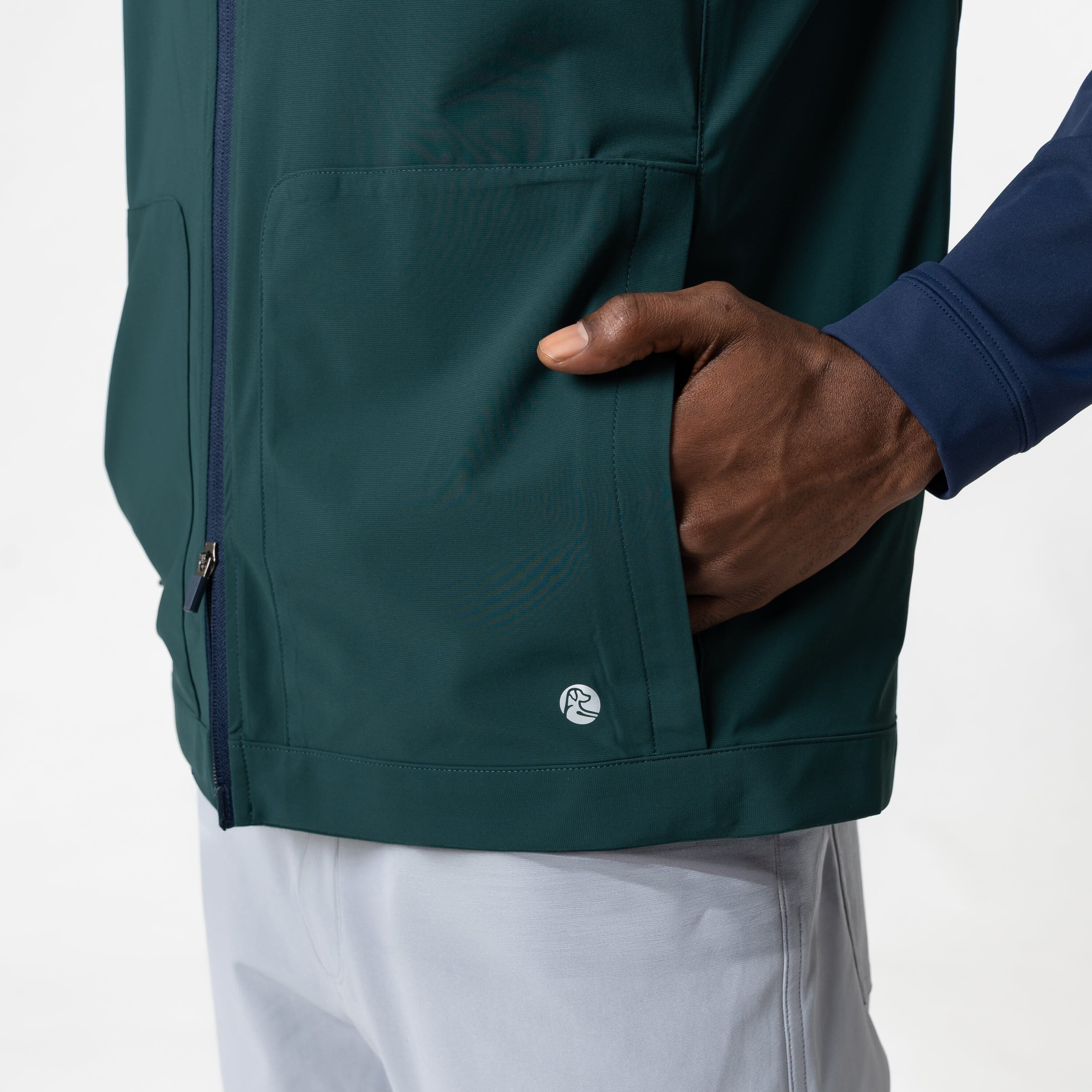 Brookline Lightweight Vest | Solid - Ponderosa Green/Fleet Navy - Image 4