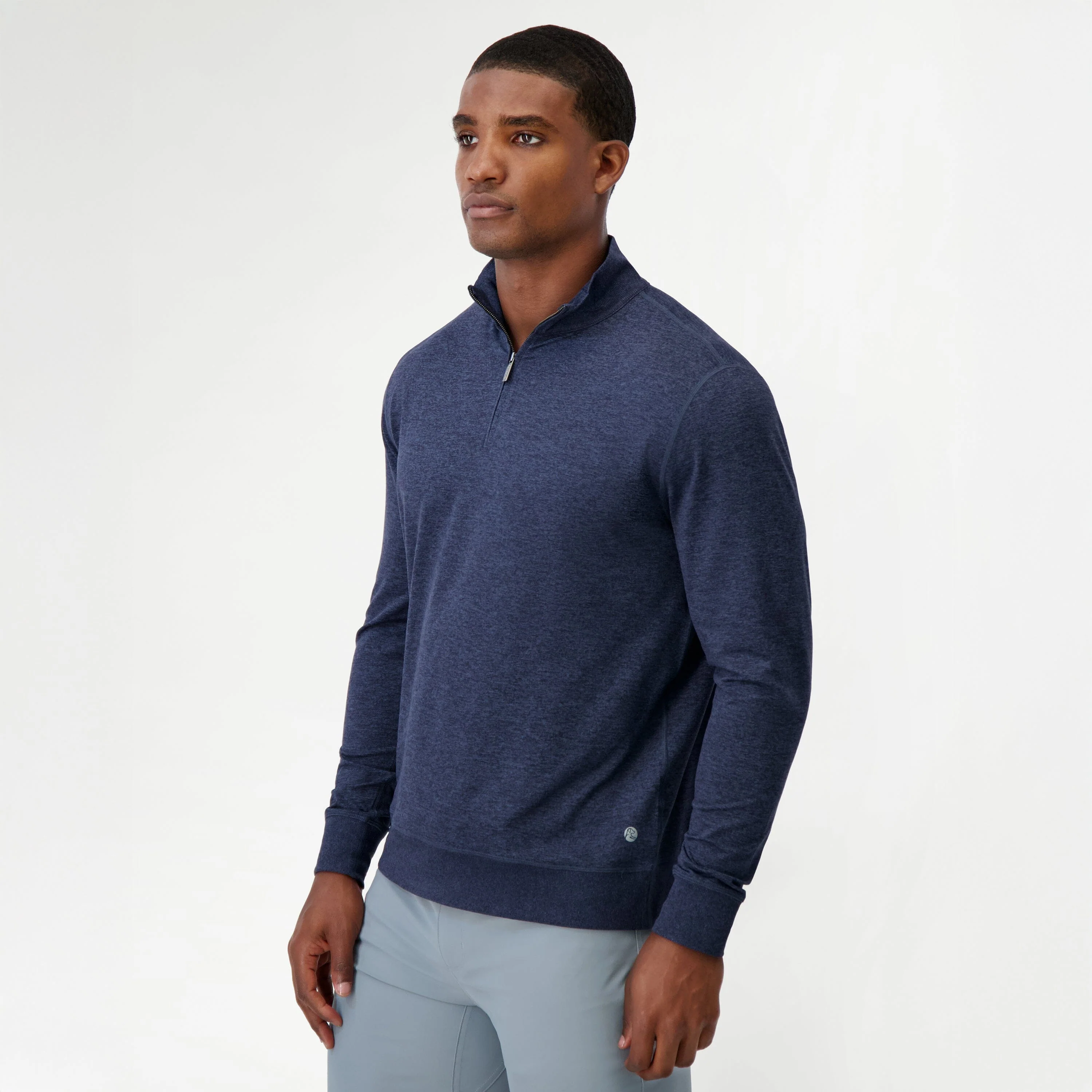 Pace Q-Zip Pullover | Heather - Fleet Navy/Annapolis Blue - Image 4