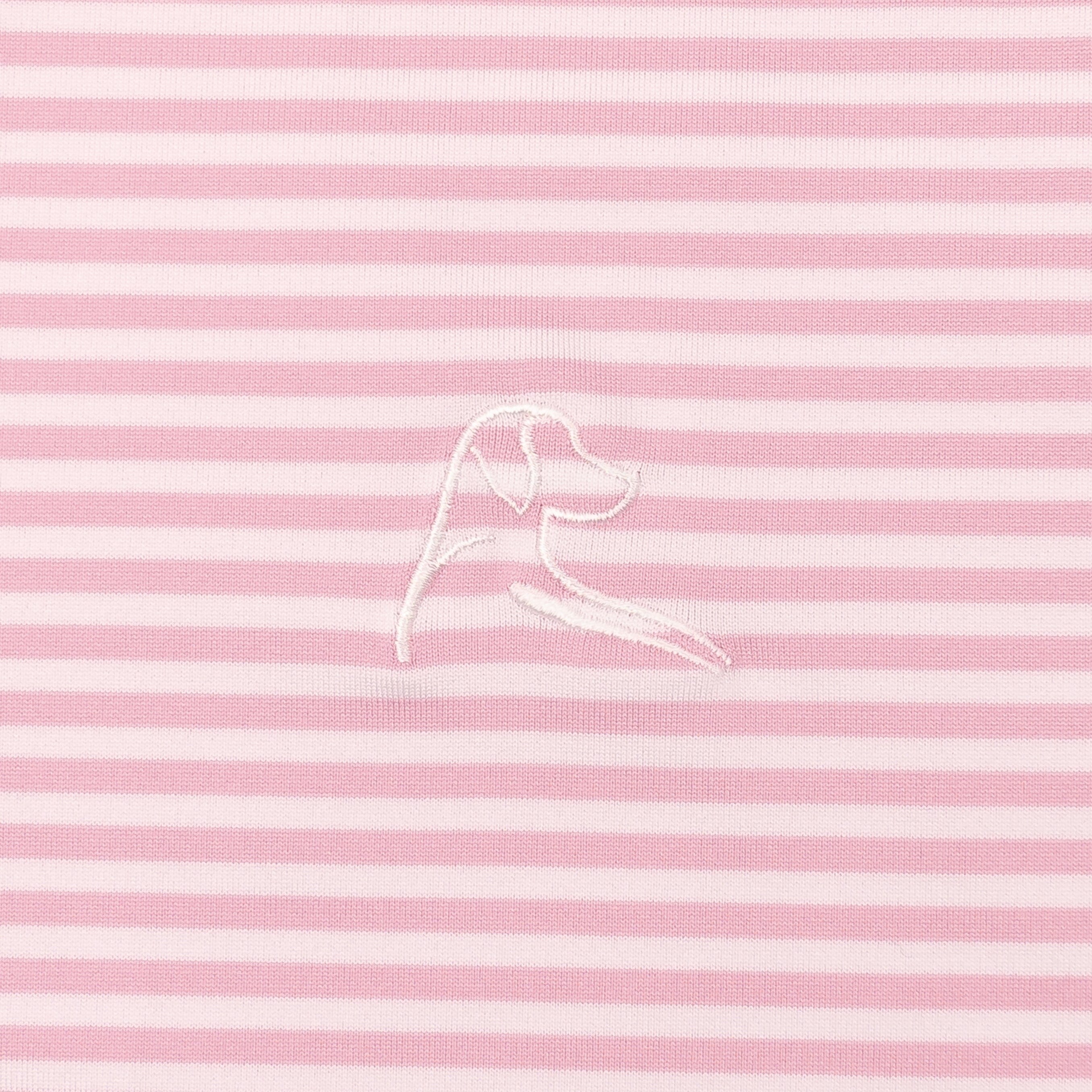 The Birdie Stripe | Performance Polo | The Birdie Stripe - Lotus Pink/White - Image 3