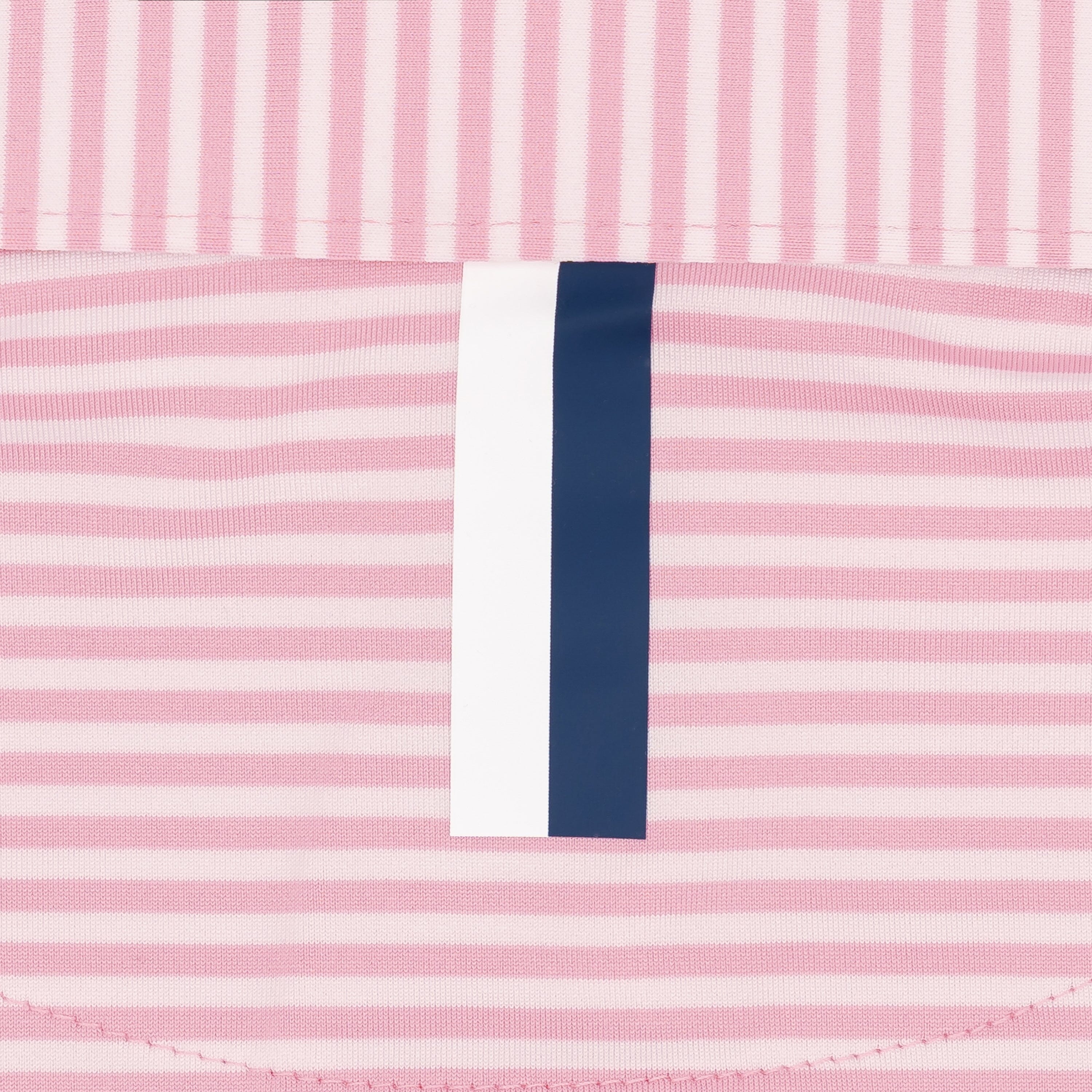 The Birdie Stripe | Performance Polo | The Birdie Stripe - Lotus Pink/White - Image 4