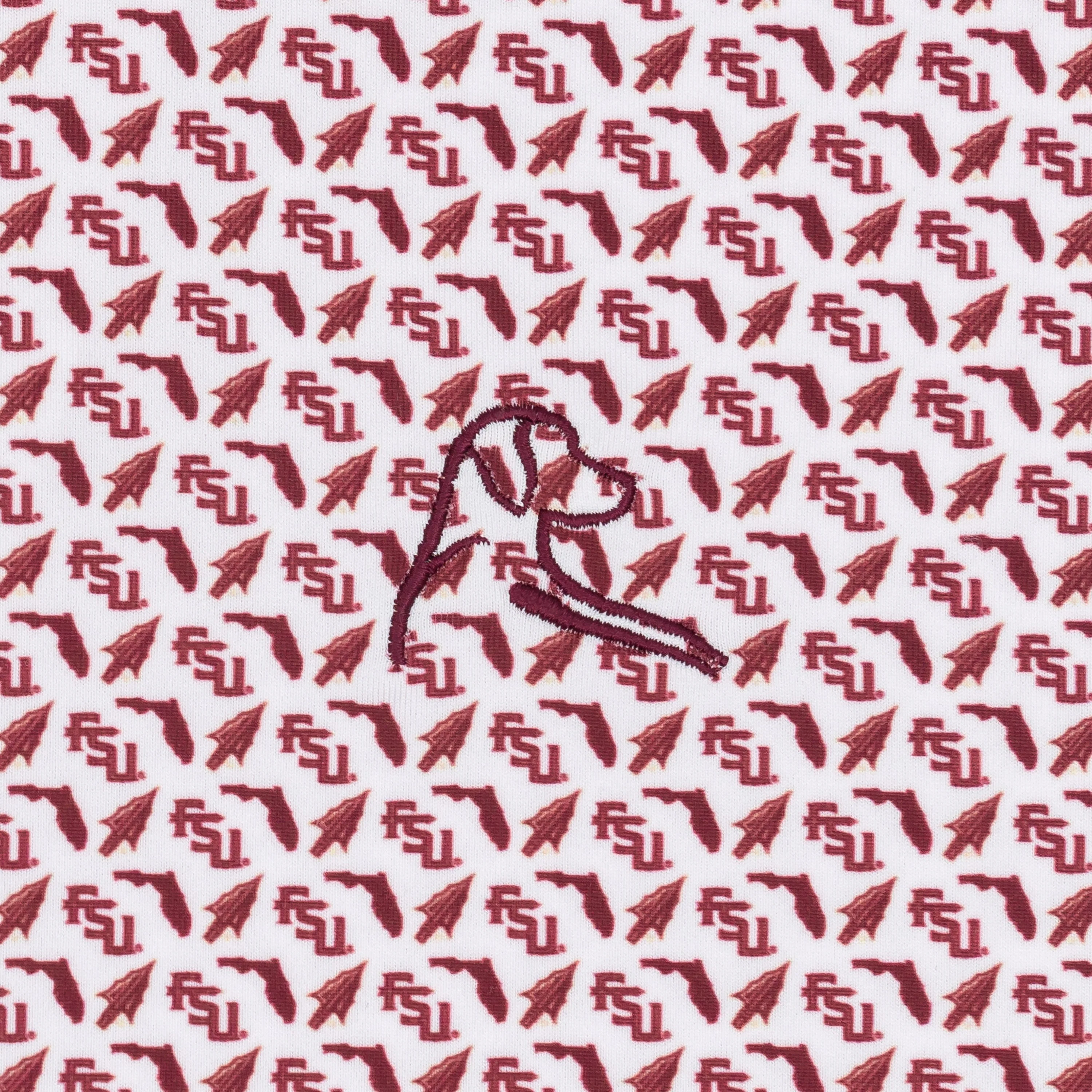 The Florida State Fear The Spear® | Collegiate Polo | The Florida State Fear The Spear - White/Garnet Red - Image 3