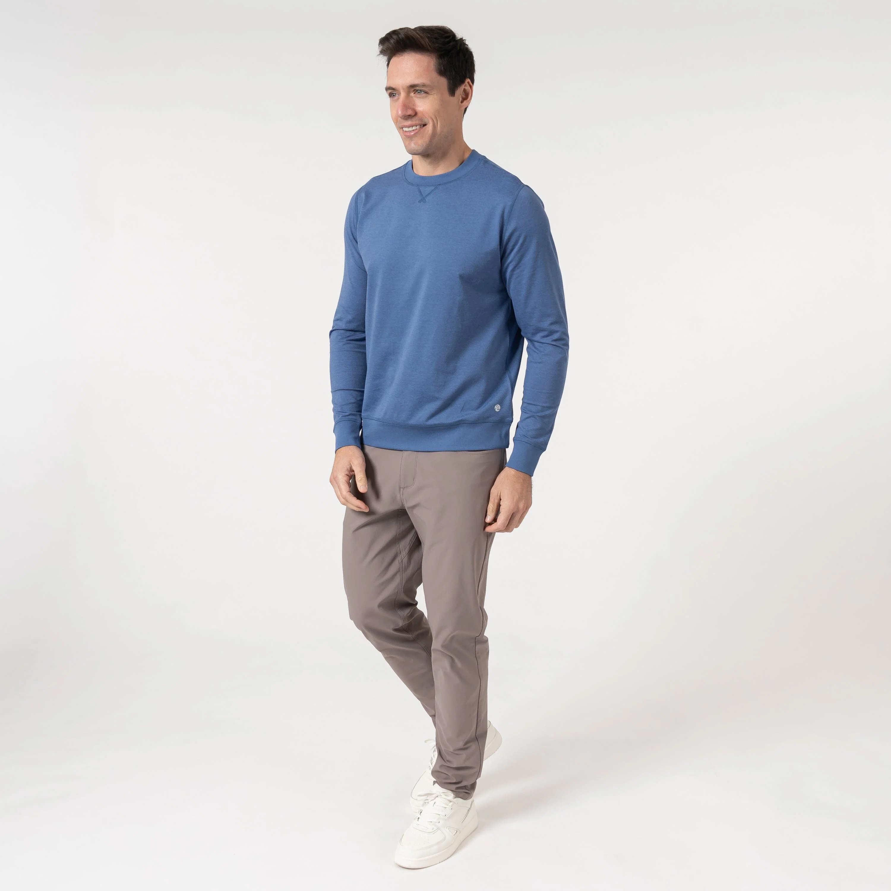 Pace Performance Crew | Heather - Coastal Blue/Coastal Blue - Image 8