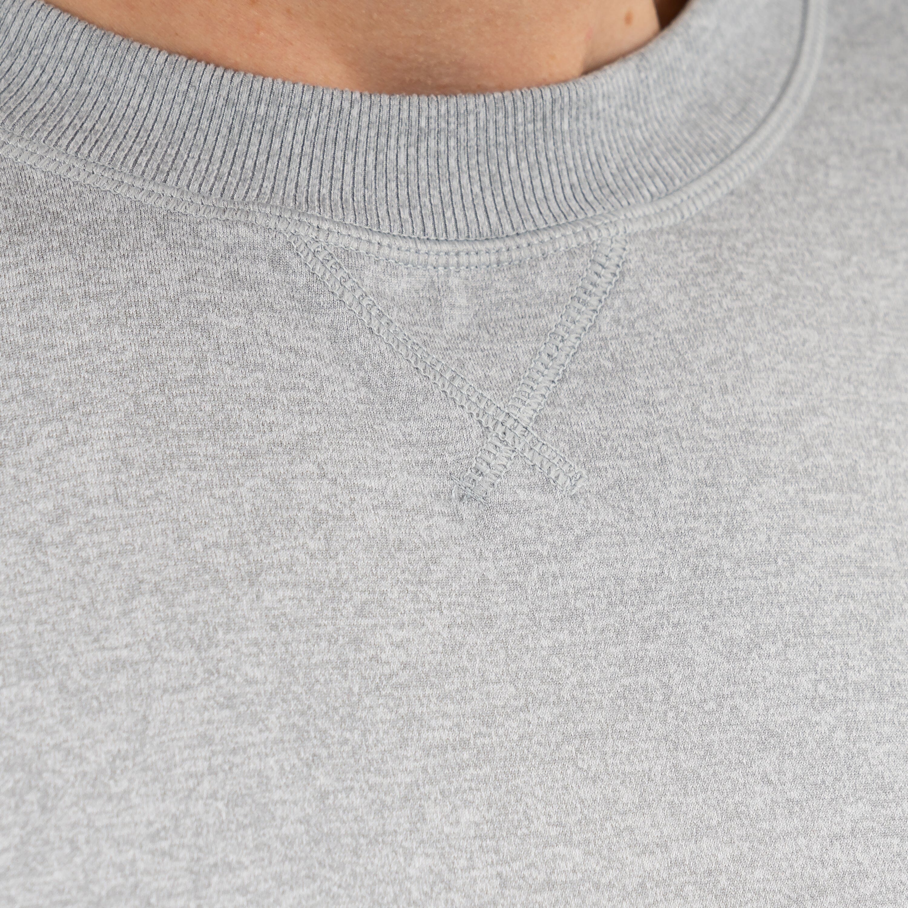 Pace Performance Crew | Heather - Stainless Steel/White - Image 5