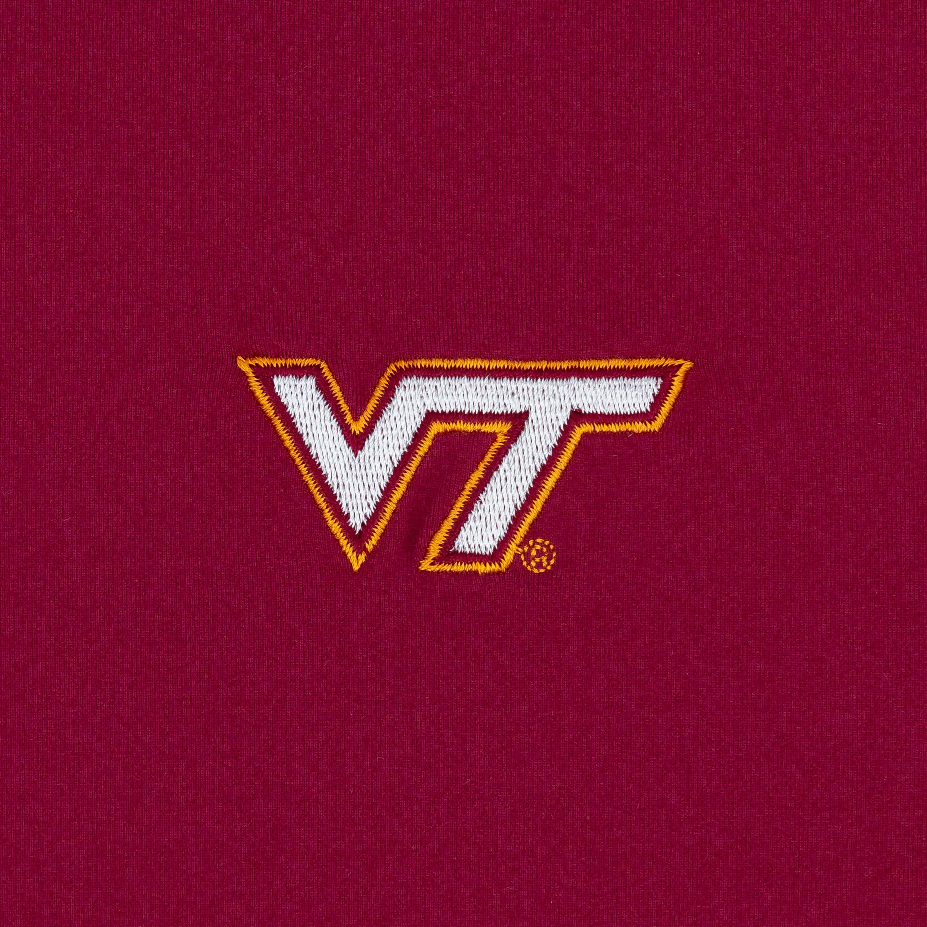 Solid Collegiate Q-Zip - Virginia Tech | Solid - Dark Maroon - VT - 1 - Image 3