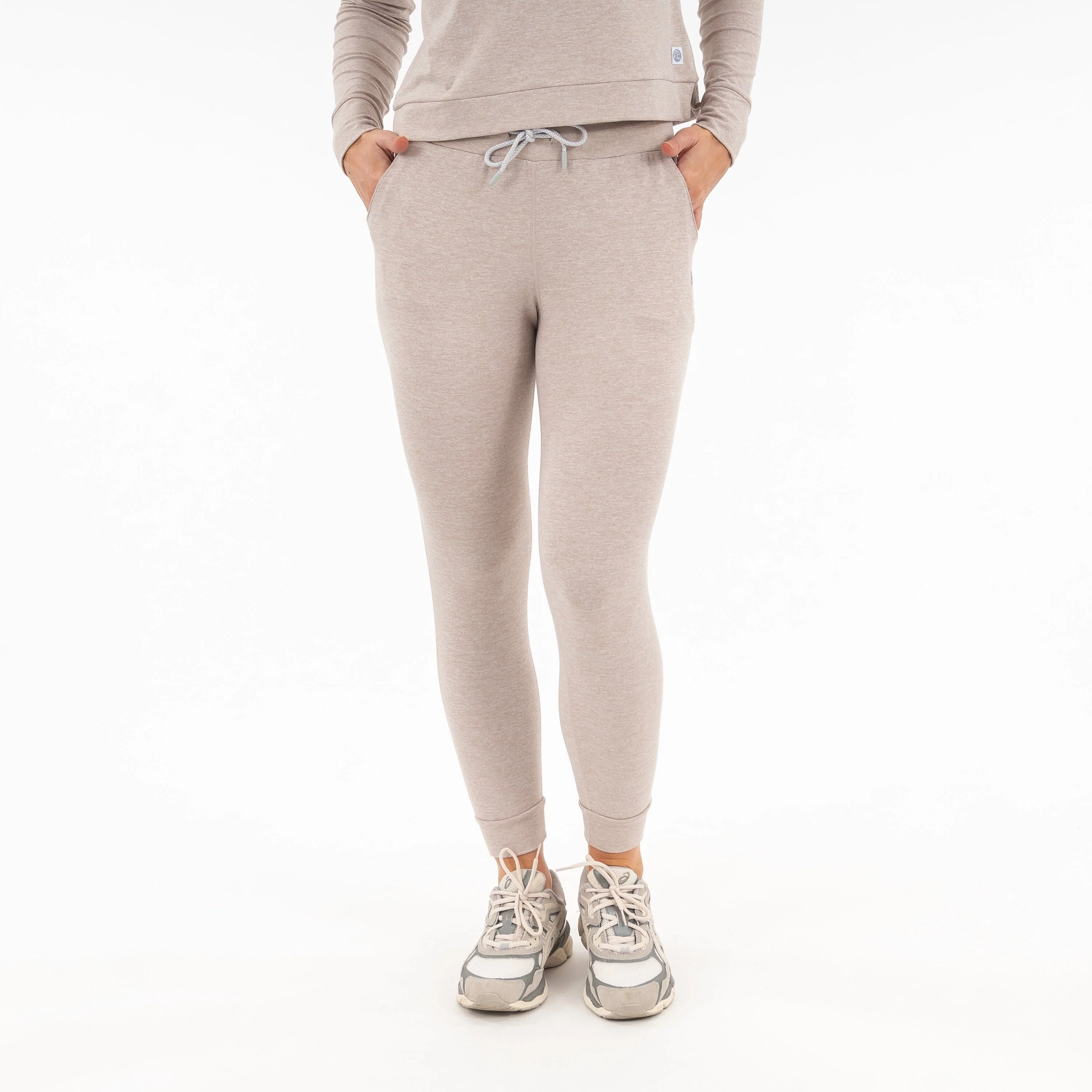 Tempo Performance Jogger | Heather - Warm Stone/White - Image 6