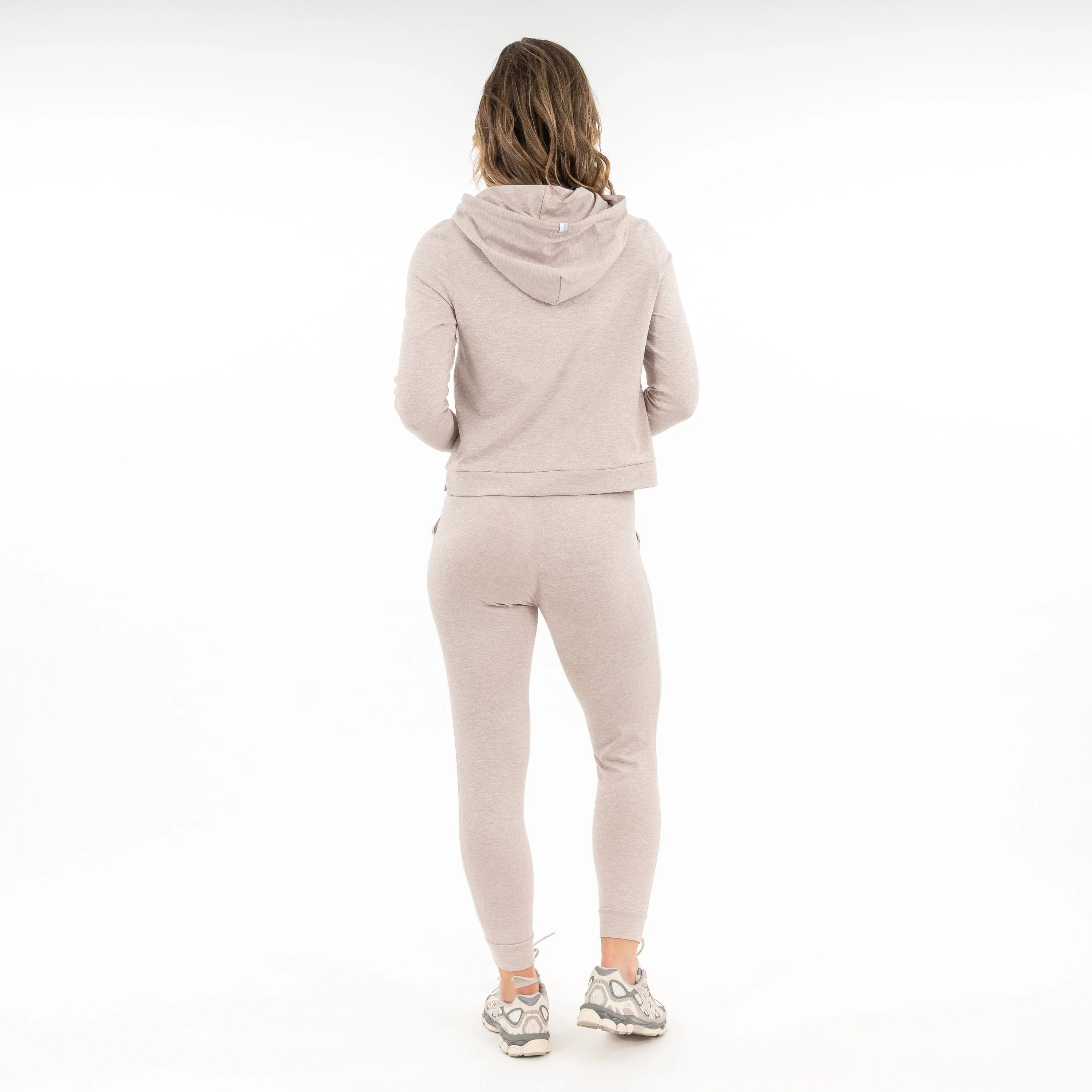 Tempo Performance Jogger | Heather - Warm Stone/White - Image 7