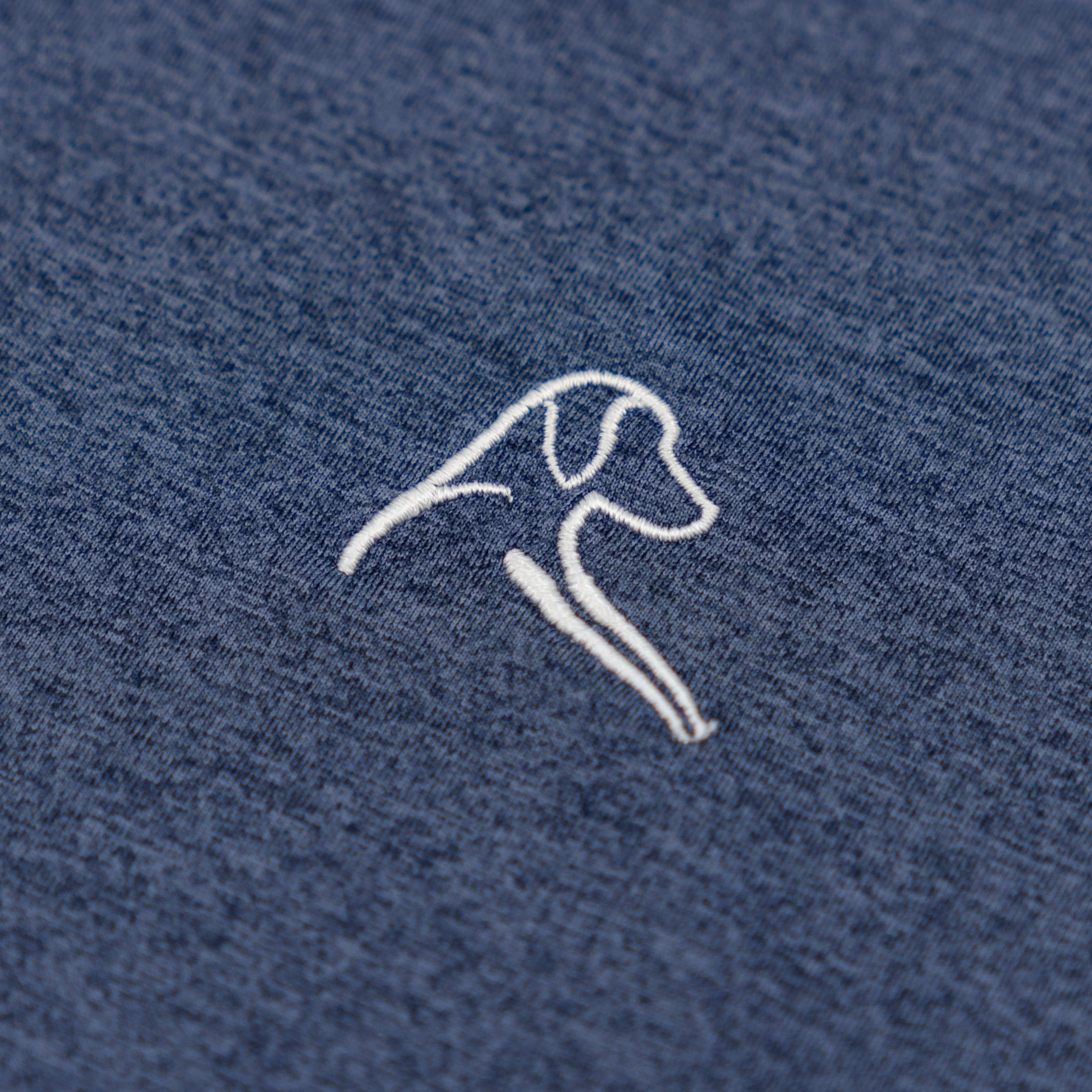 Heather | Long Sleeve Performance Polo | Heather - Annapolis Blue/Blue Steel - Image 3