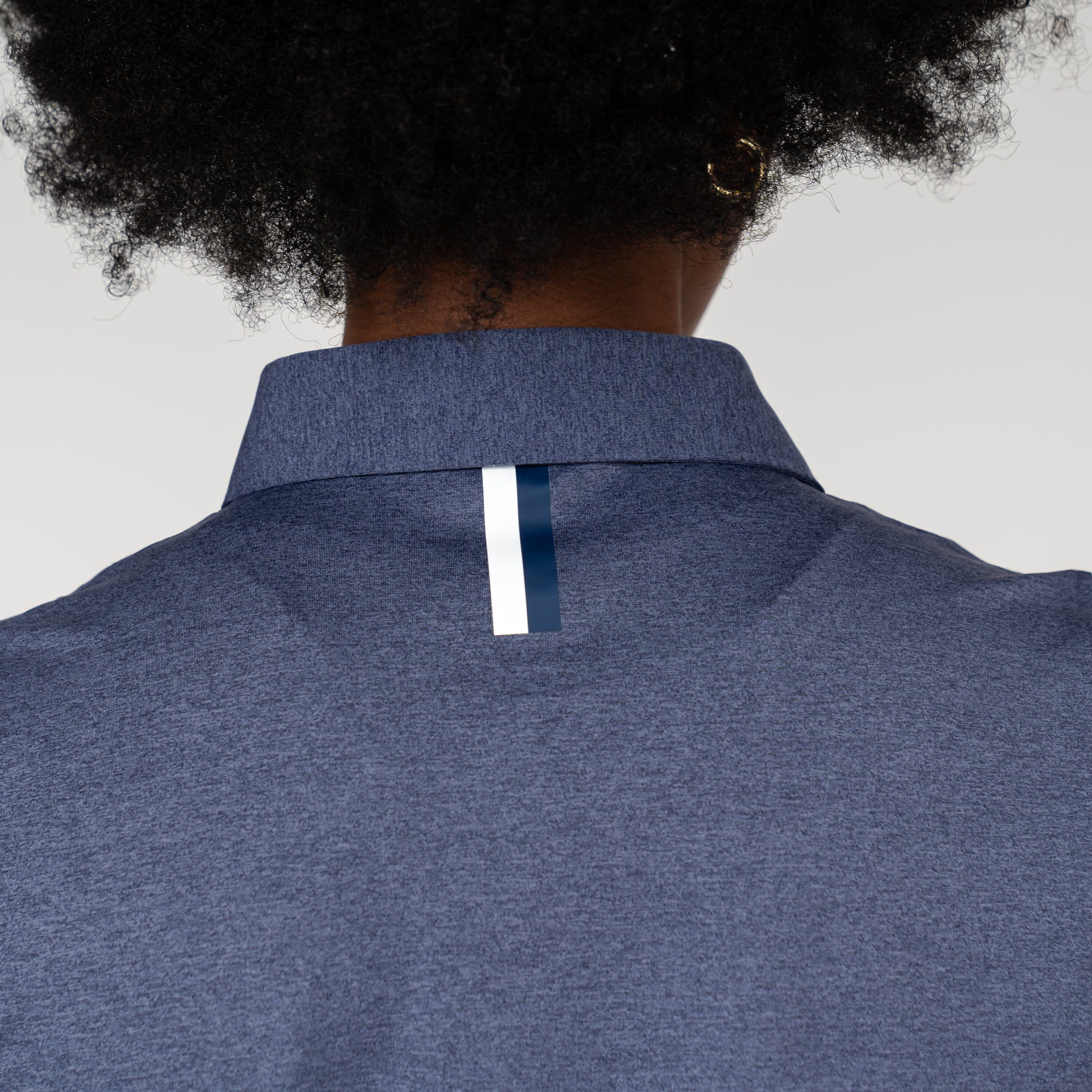 Heather Performance Polo | Heather - Annapolis Blue/Blue Steel - Image 5