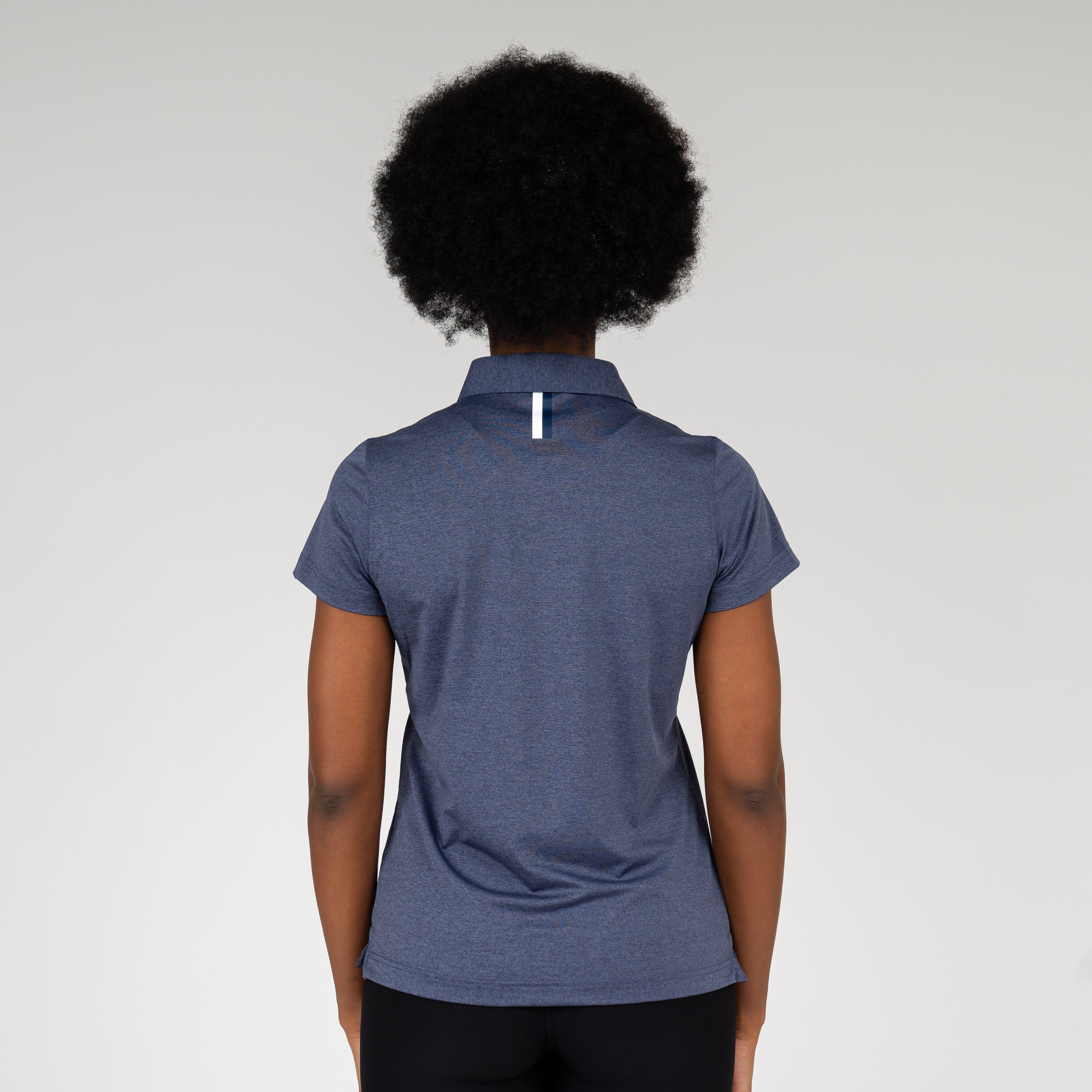 Heather Performance Polo | Heather - Annapolis Blue/Blue Steel - Image 6