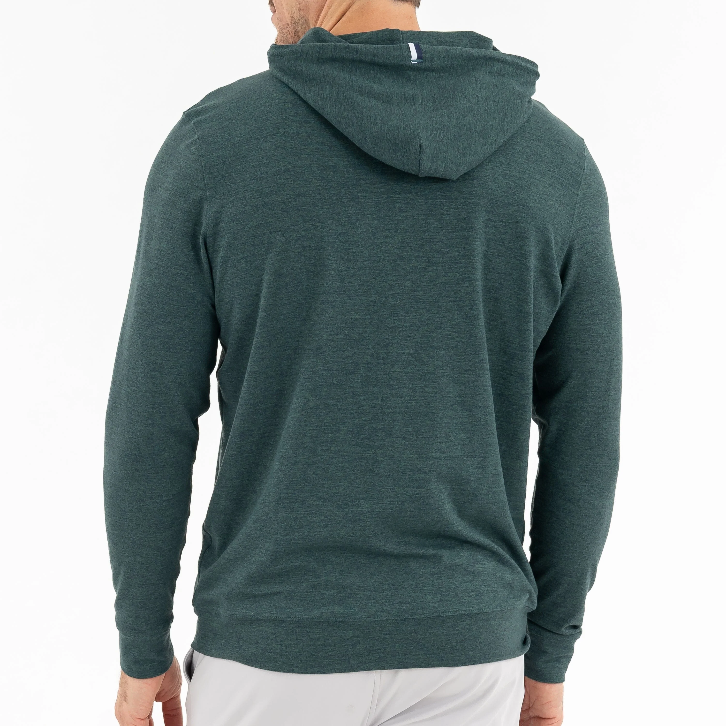 Hesi Performance Hoodie | Heather - Ponderosa Green/Willow Green - Image 3