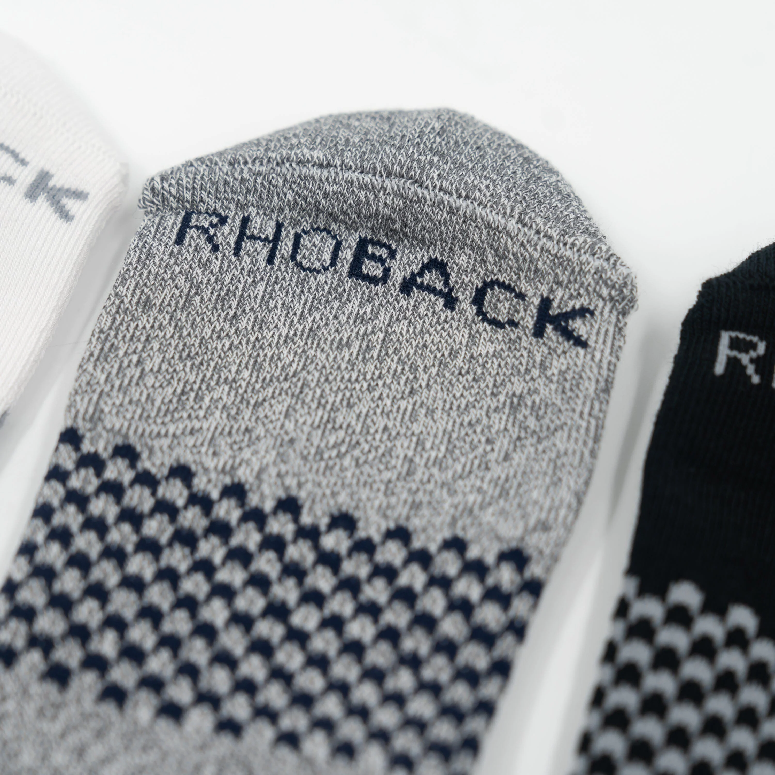 Stratus Performance Ankle Socks (3-Pack) | Multi - Heather Charcoal Grey/Solid Midnight Black/Solid White (3-Pack) - Image 4